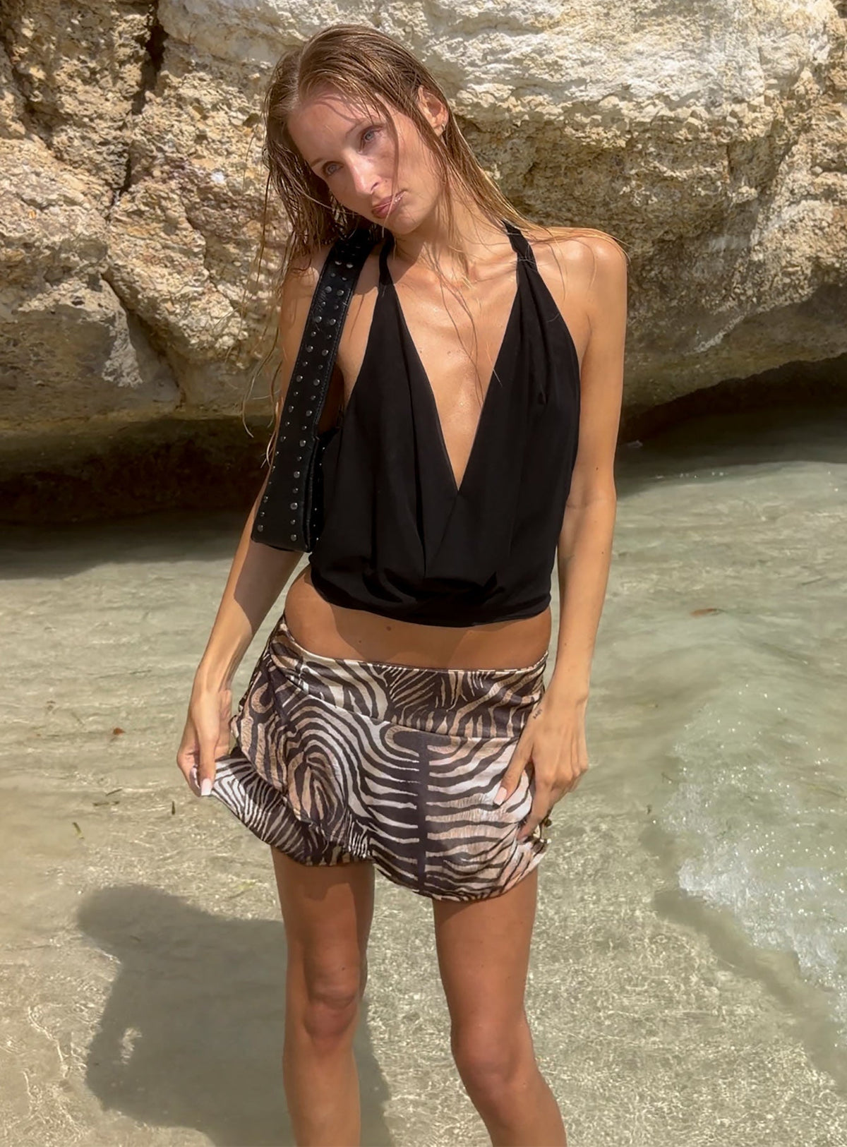 Women's Where Were You Mini Skirt Tiger