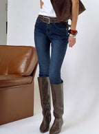 Women's Illyssa Mid Rise Skinny Jeans Mid Blue Wash