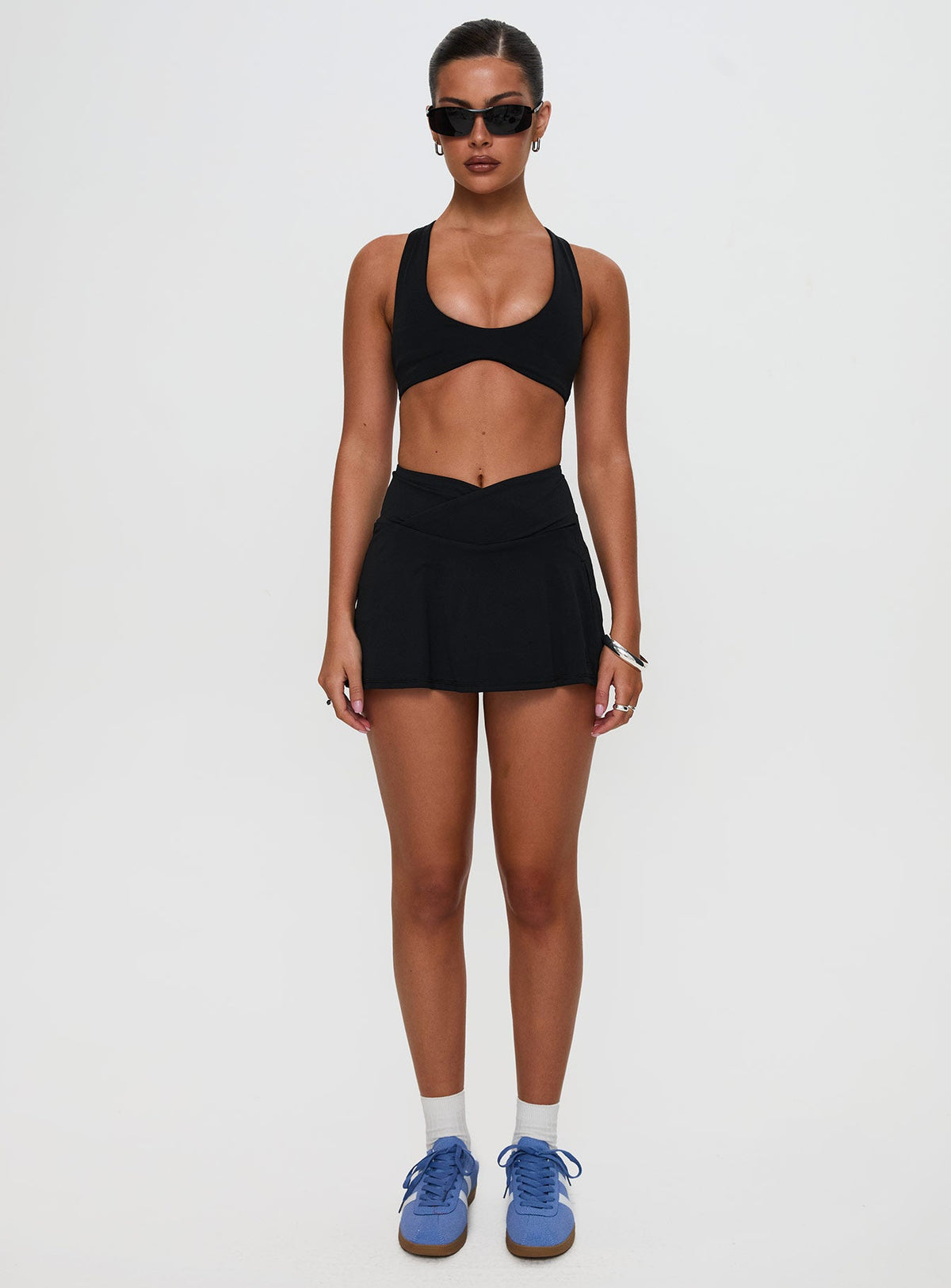 Women's Pulse Active Halter Crop Black — Activewear