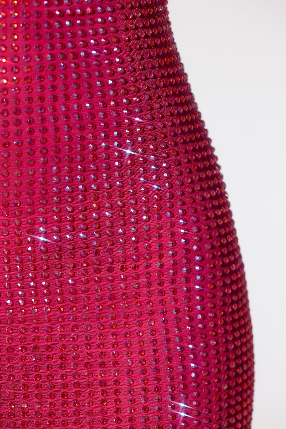 Women's Embellished Extreme Cowl Neck Halter Mini Dress in Hot Pink — Dress