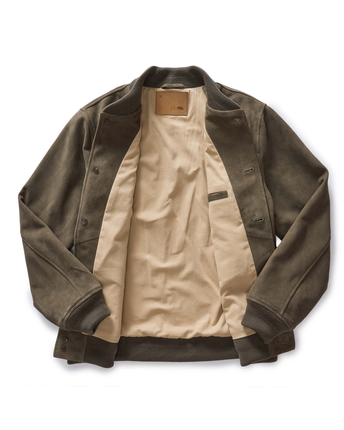 Men's The Bomber Jacket in Army Suede