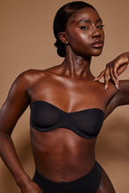 Women's Soft Mesh Strapless Bra in Black — Intimates
