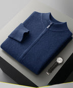 Women's Stand-Collar Wool Cardigan
