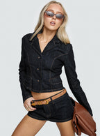 Women's Rhode Denim Mini Skort Indigo — Skirt