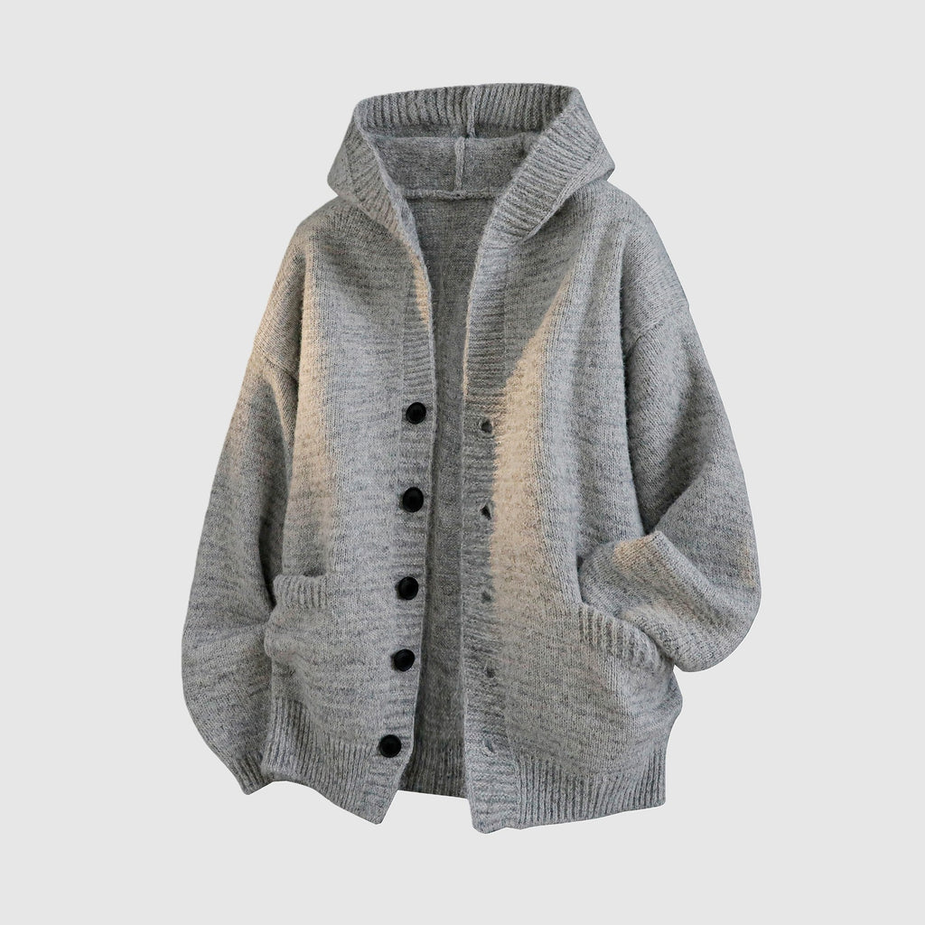Men's Hooded Knit Cardigan