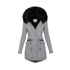 Women's Plush-Trim Hooded Parka