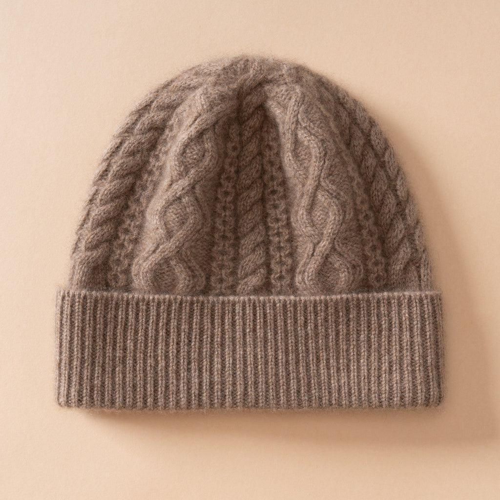 Thick-Knit Cashmere Beanie