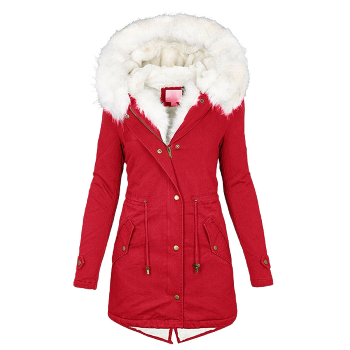 Women's Fleece-Lined Hooded Coat