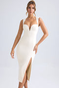 Women's Sweetheart-Neck Midaxi Dress in Ivory — Dress