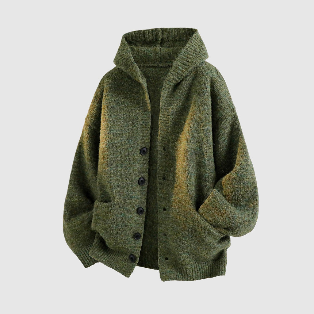 Men's Hooded Knit Cardigan