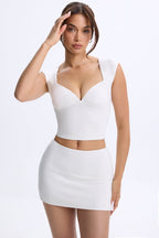 Women's Modal Mid-Rise Micro Mini Skirt in White