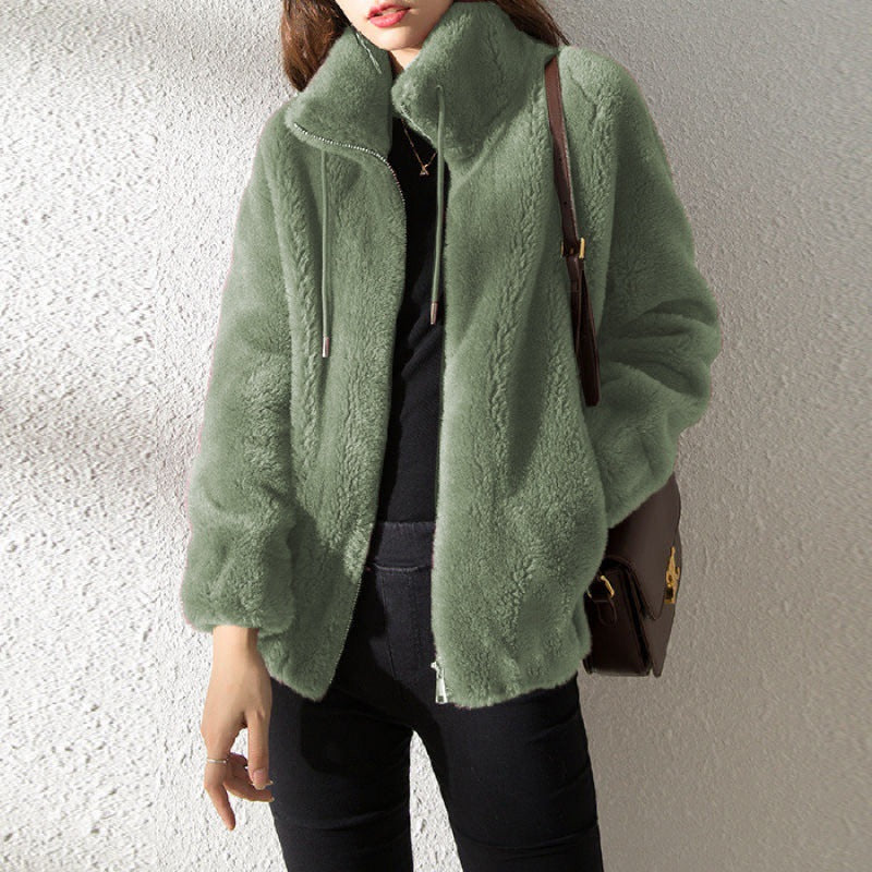 Women's Stand-Collar Fleece Jacket
