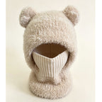 Plush Bear-Ear Hood - Adult & Kids
