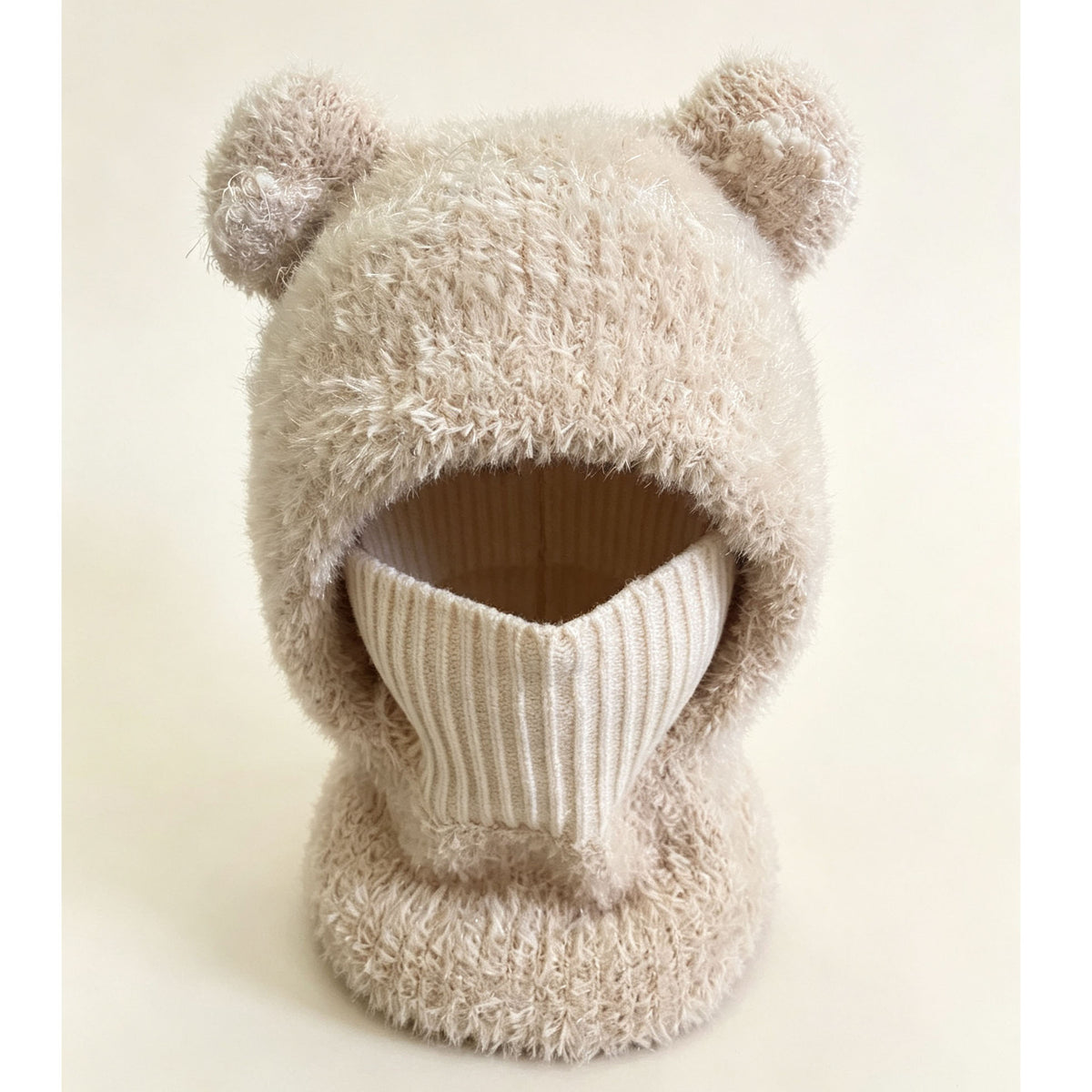 Plush Bear-Ear Hood - Adult & Kids