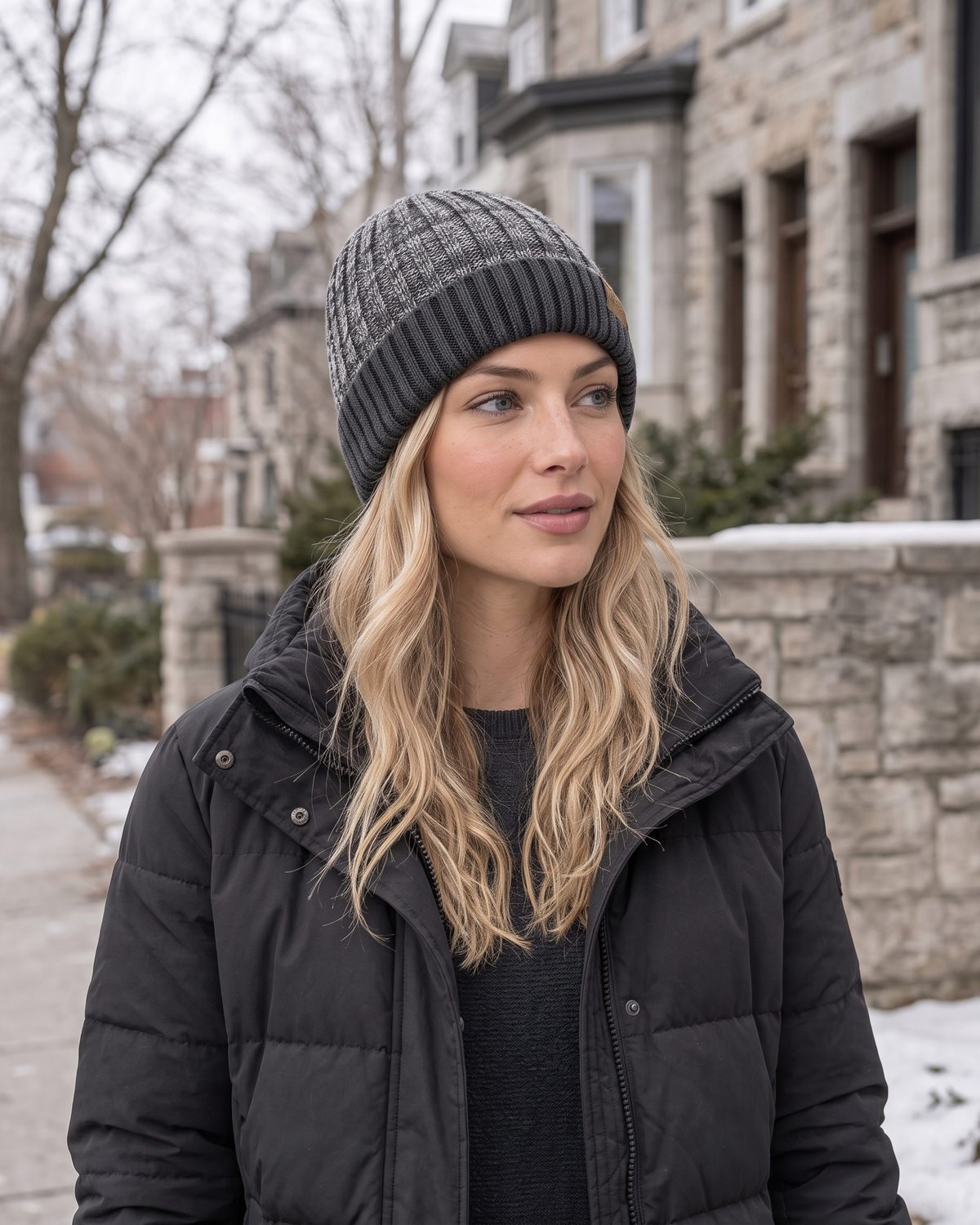 Women's Classic Fleece-Lined Knit Beanie — lifestyle [wb-gender-final-55]