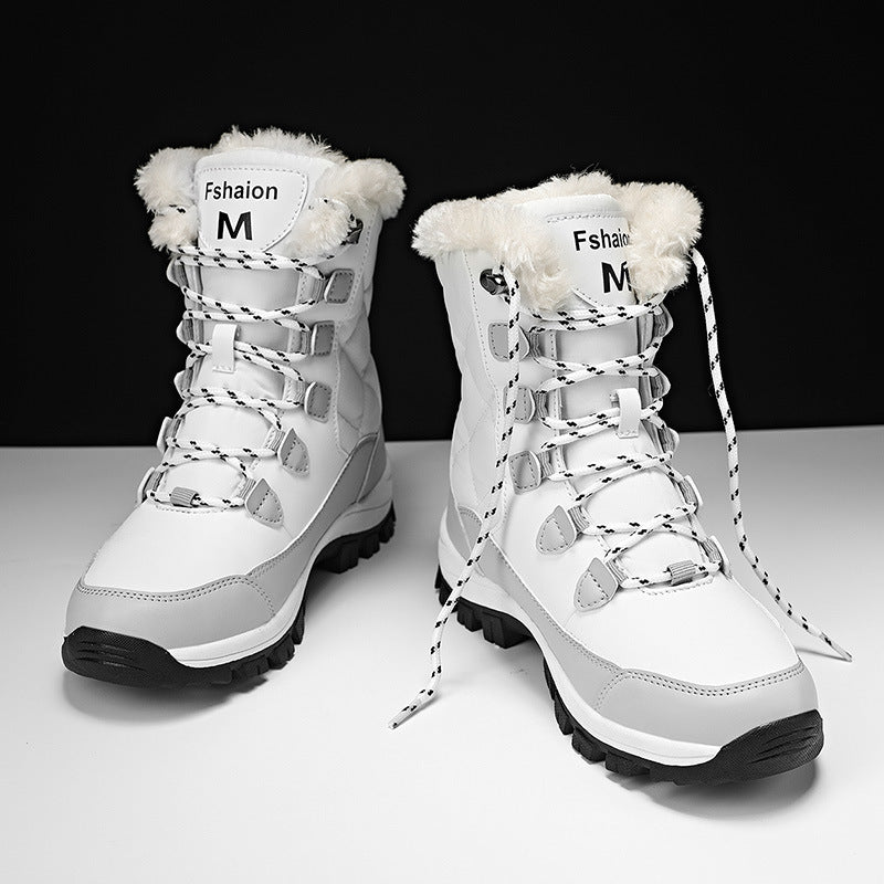 Women's Fleece-Lined Lace-Up Winter Boots