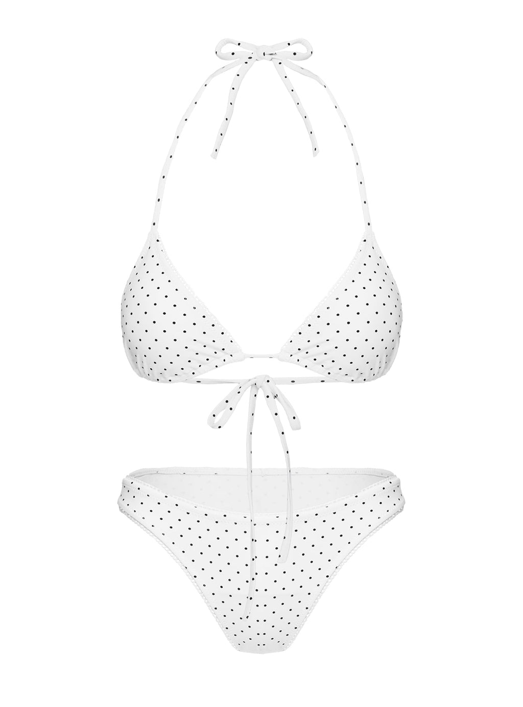 Women's Jenner Triangle Bikini Top White / Black — Swimwear