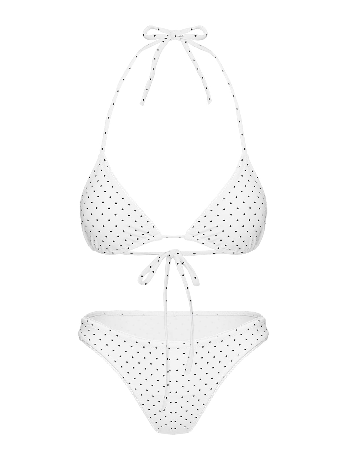 Women's Jenner Triangle Bikini Top White / Black — Swimwear