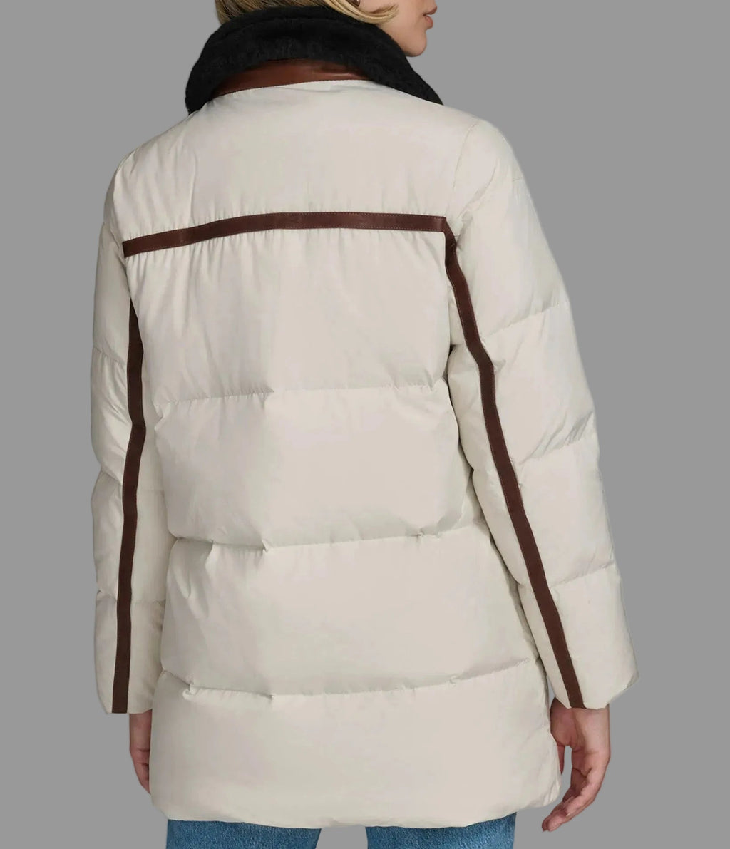 Dutton Down Parka with Leather Trim