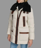 Dutton Down Parka with Leather Trim