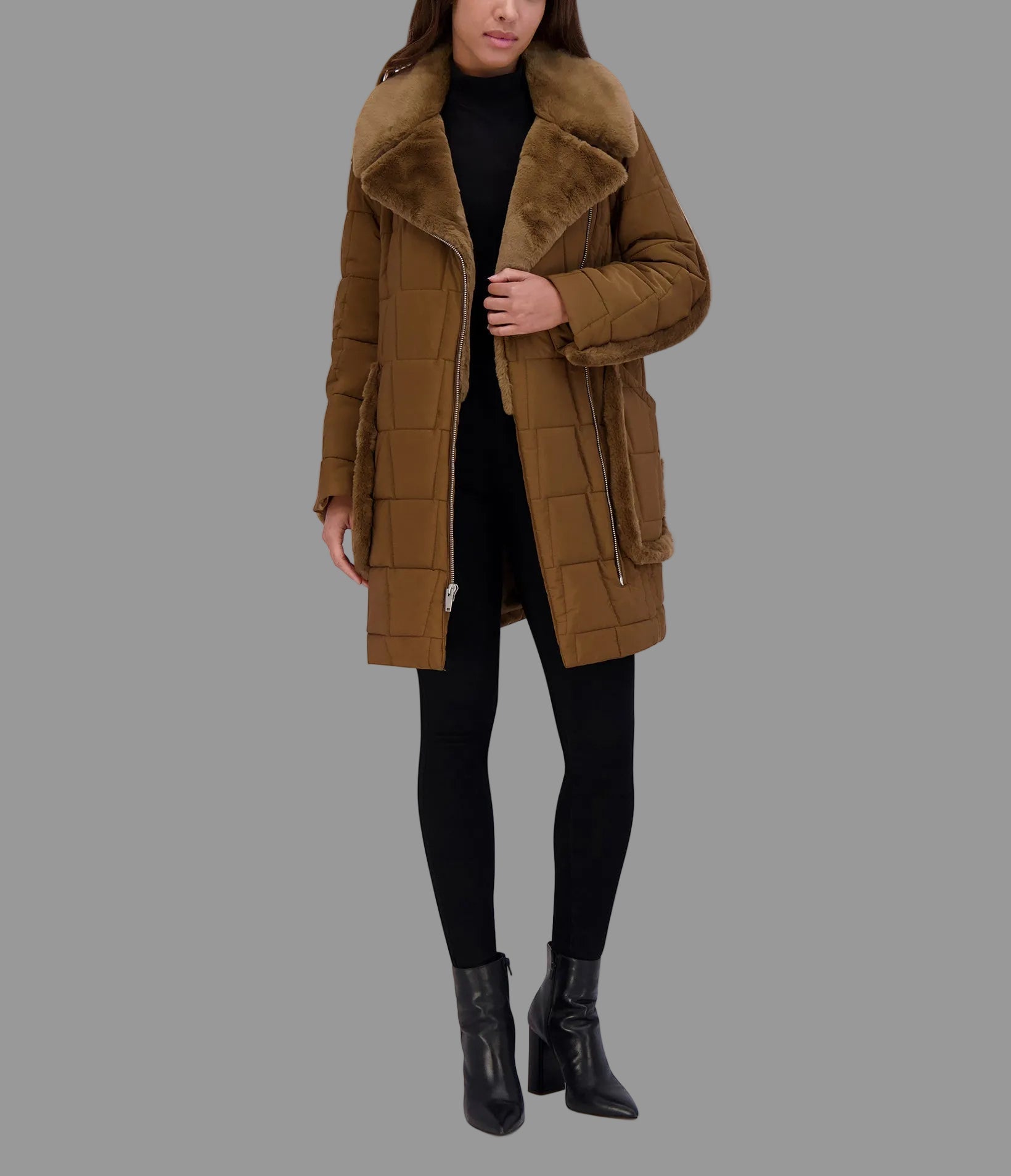 Astor Faux Shearling Hooded Jacket