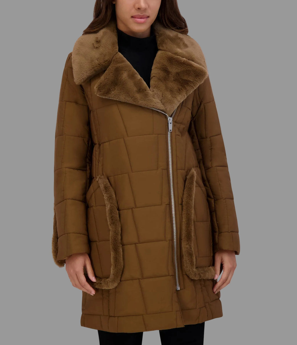 Astor Faux Shearling Hooded Jacket