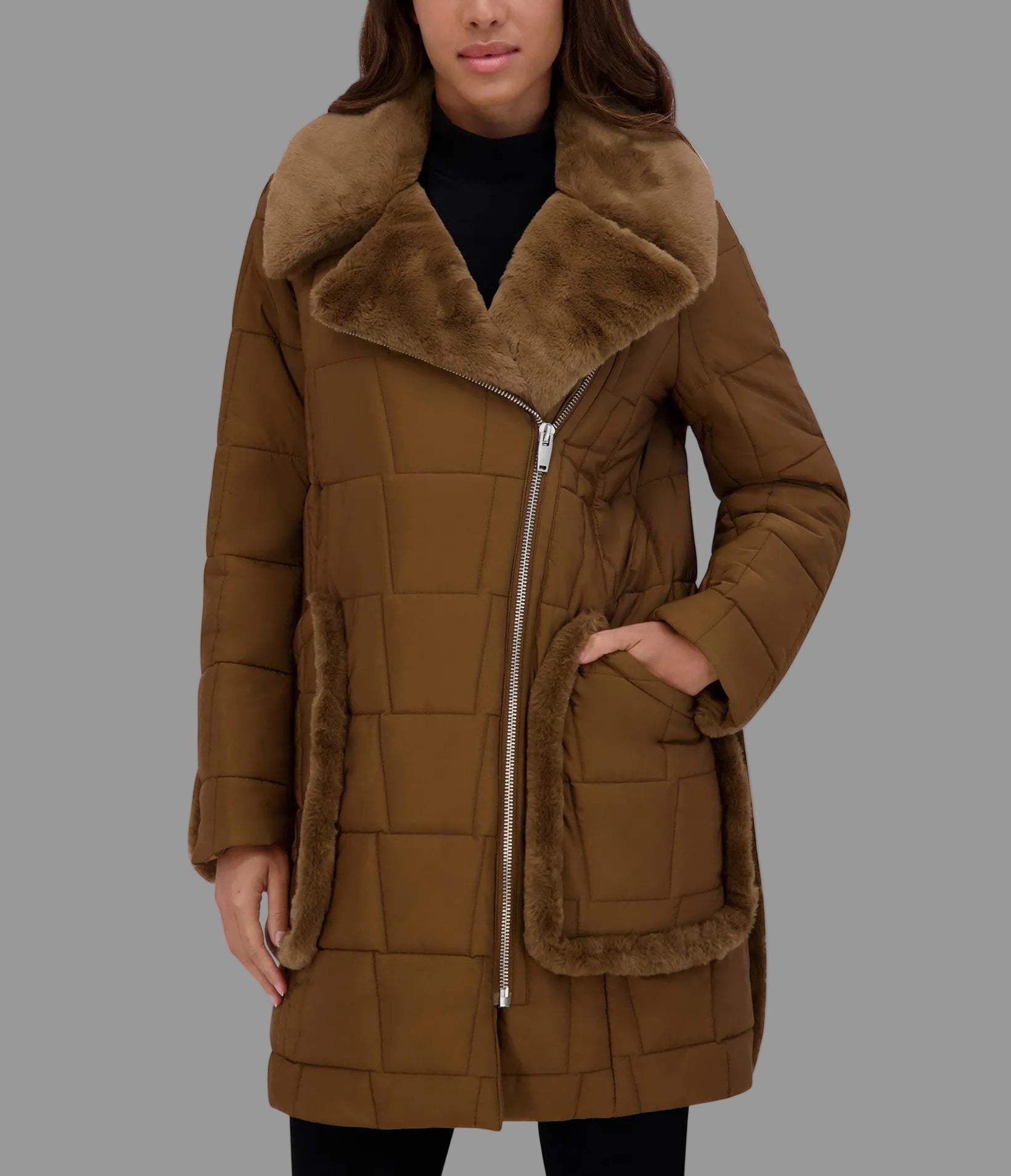 Astor Faux Shearling Hooded Jacket