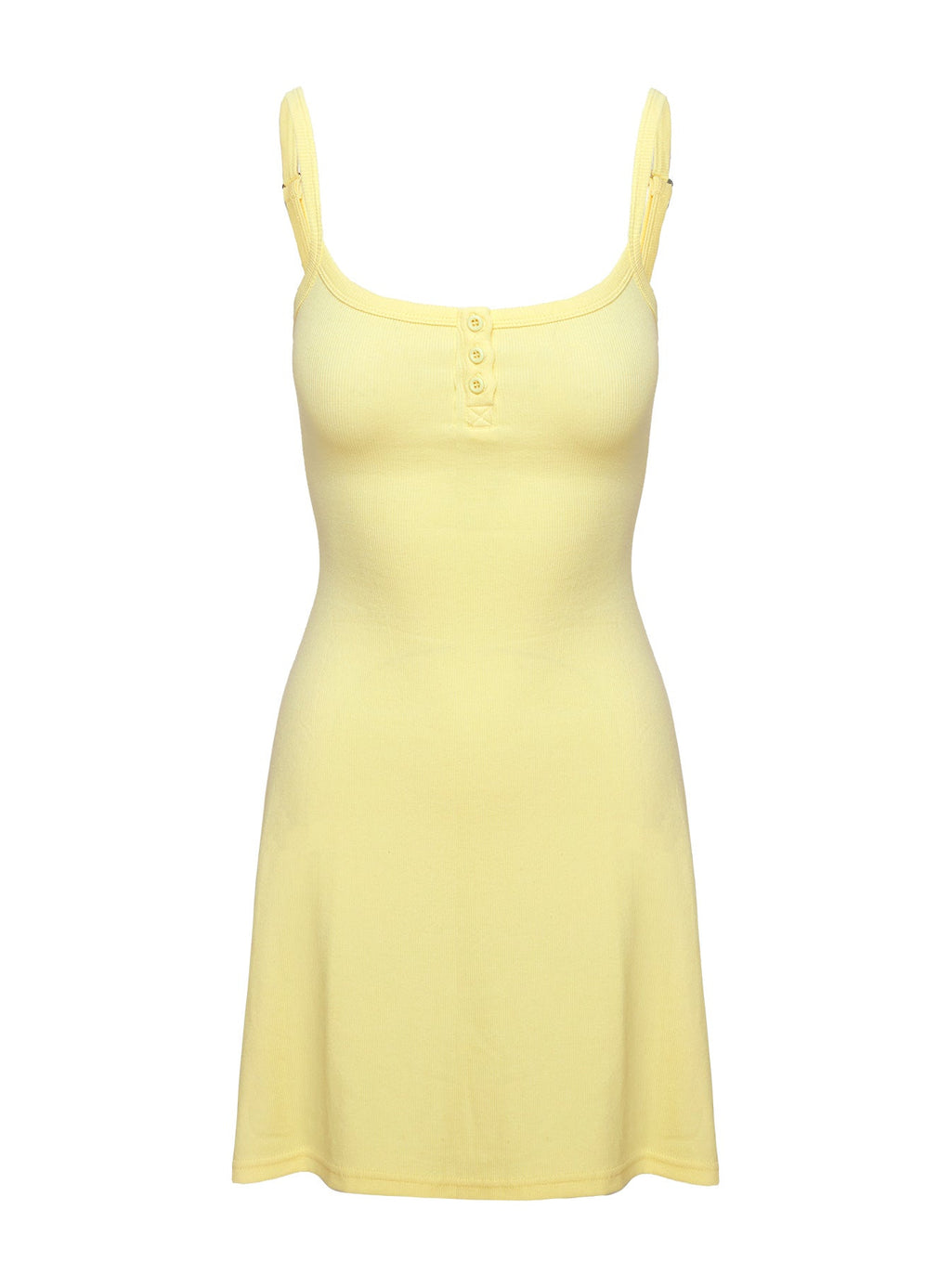 Women's Baseline Rib Mini Dress Yellow — Dress