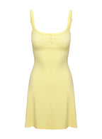 Women's Baseline Rib Mini Dress Yellow — Dress