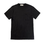 Men's The Crewneck Pocket Tee in Black Merino — Sweater