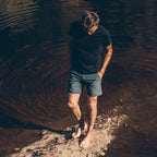 Men's The Crewneck Pocket Tee in Black Merino — Sweater