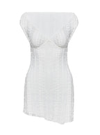 Women's Breezy Off The Shoulder Mini Dress White — Dress