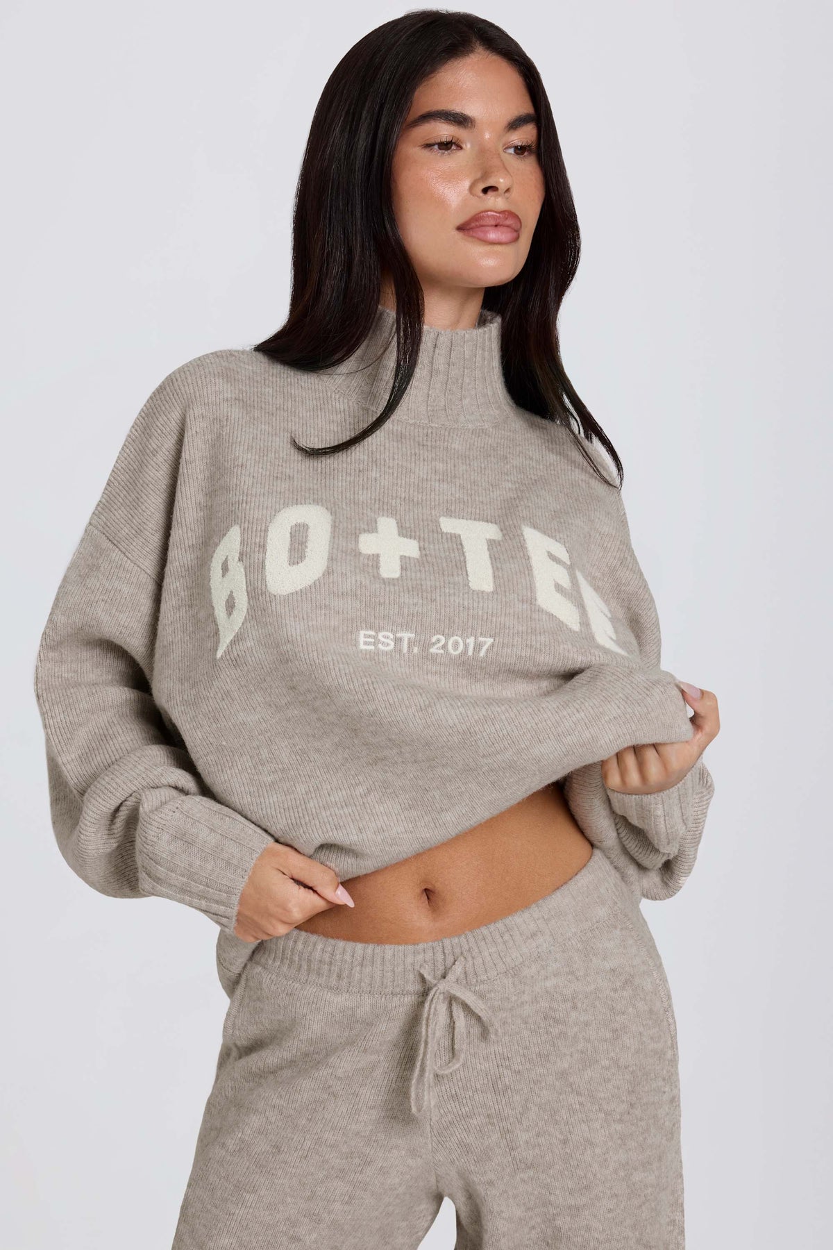 Women's Soft Knit Oversized Jumper in Oatmeal — Sweater