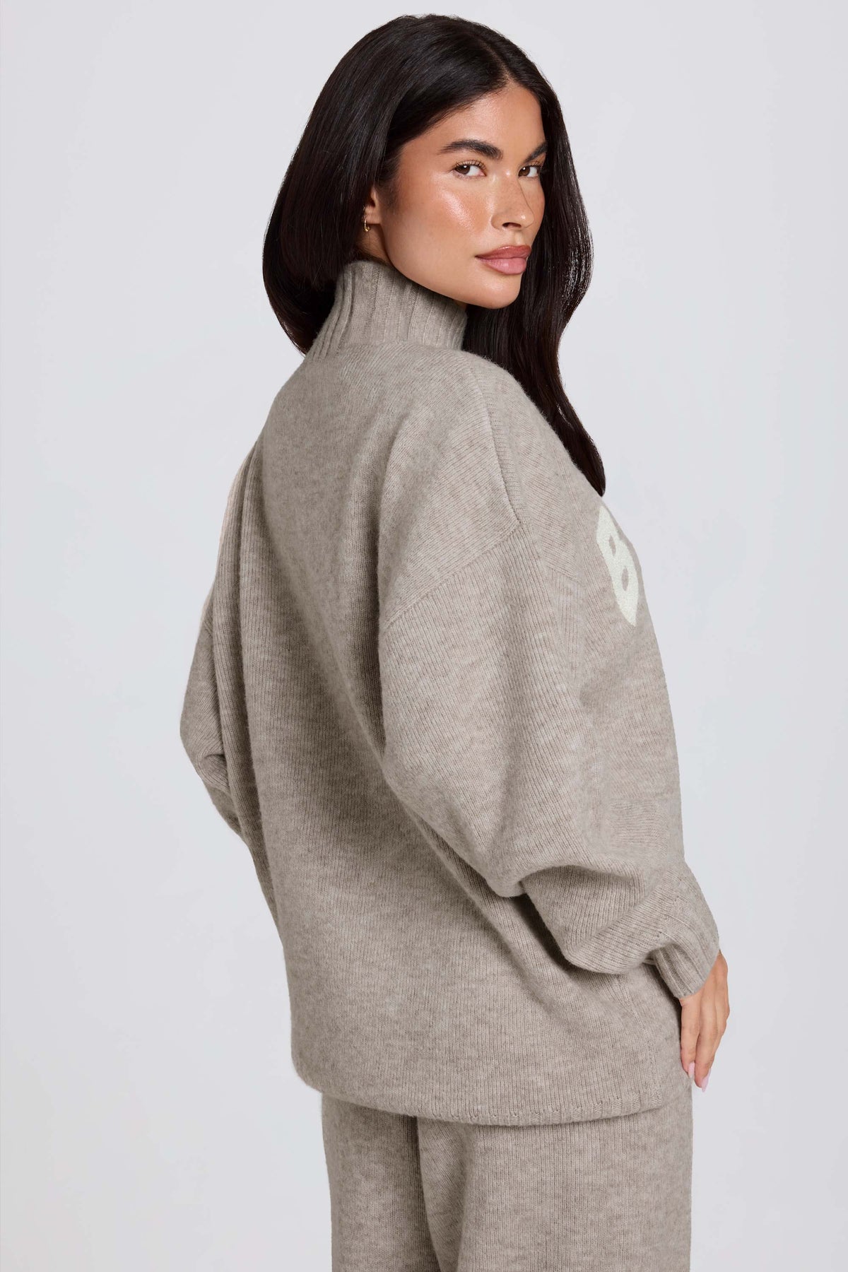 Women's Soft Knit Oversized Jumper in Oatmeal — Sweater