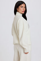 Women's Soft Knit Oversized Jumper in Coconut — Sweater
