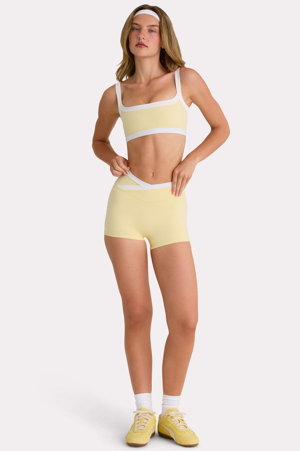 Women's Soft Active Shorts in Lemon
