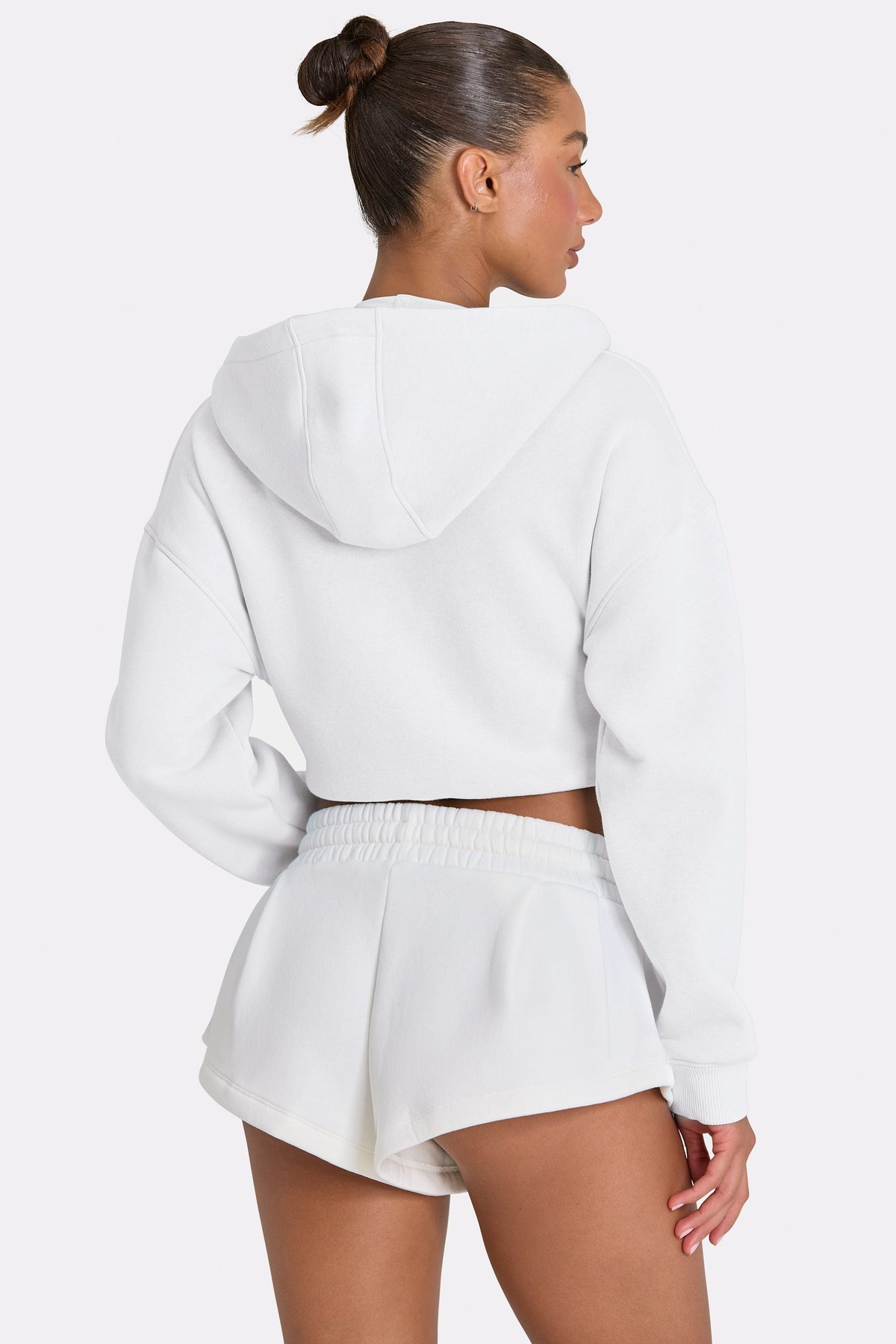 Women's Oversized Zip-Up Hoodie in Coconut — Sweater