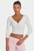 Women's ButterCloud 3/4 Sleeve Top in Coconut
