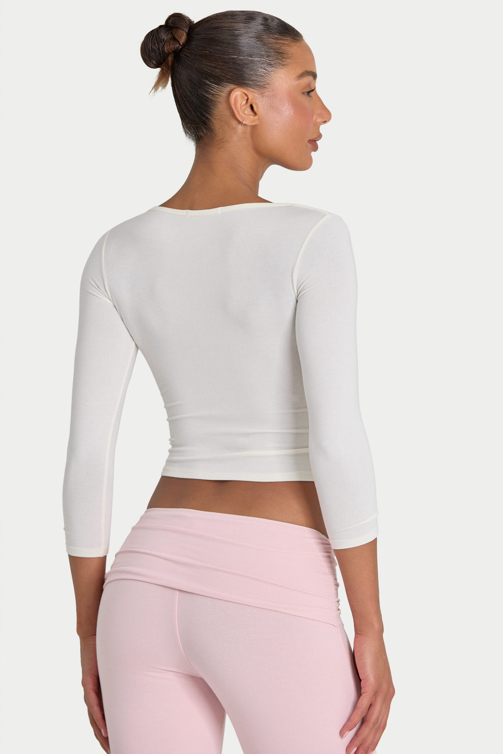 Women's ButterCloud 3/4 Sleeve Top in Coconut