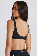 Women's Soft Active Twist-Front Sports Bra in Black — Activewear
