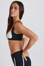 Women's Soft Active Twist-Front Sports Bra in Black — Activewear