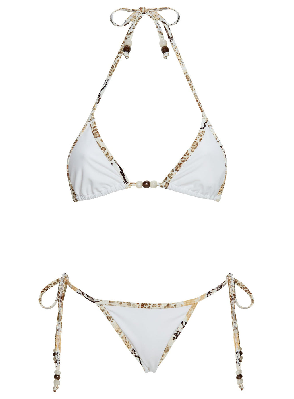 Women's Beasley Tie Side Bikini Bottoms White / Animal Multi — Swimwear