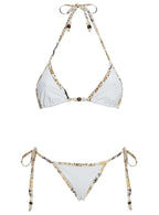 Women's Beasley Tie Side Bikini Bottoms White / Animal Multi — Swimwear