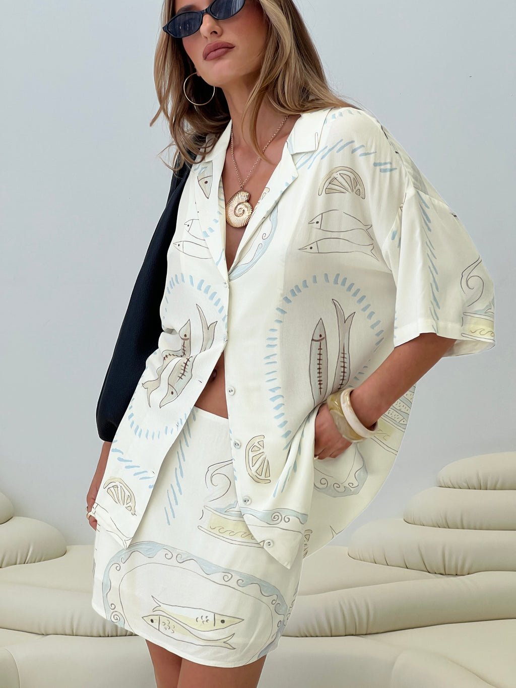 Women's Caraliia Shirt Cream — Matching Set
