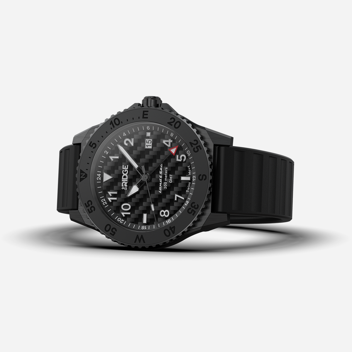 Land & Sea GMT Watch 42mm - Carbon Fiber 3k