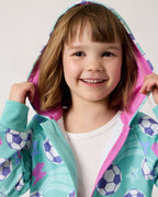 Aqua Soccer Stars Zip Hoodie — Sweaters Jackets