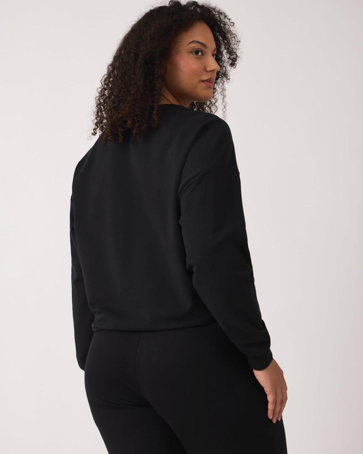 Black Women's Everyday Crewneck Sweatshirt — Sweater