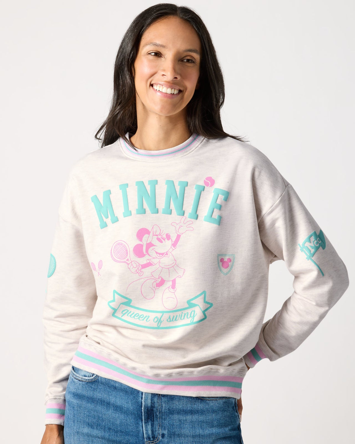 Disney Minnie Mouse Queen of Swing Women's Crewneck Sweatshirt — Sweater