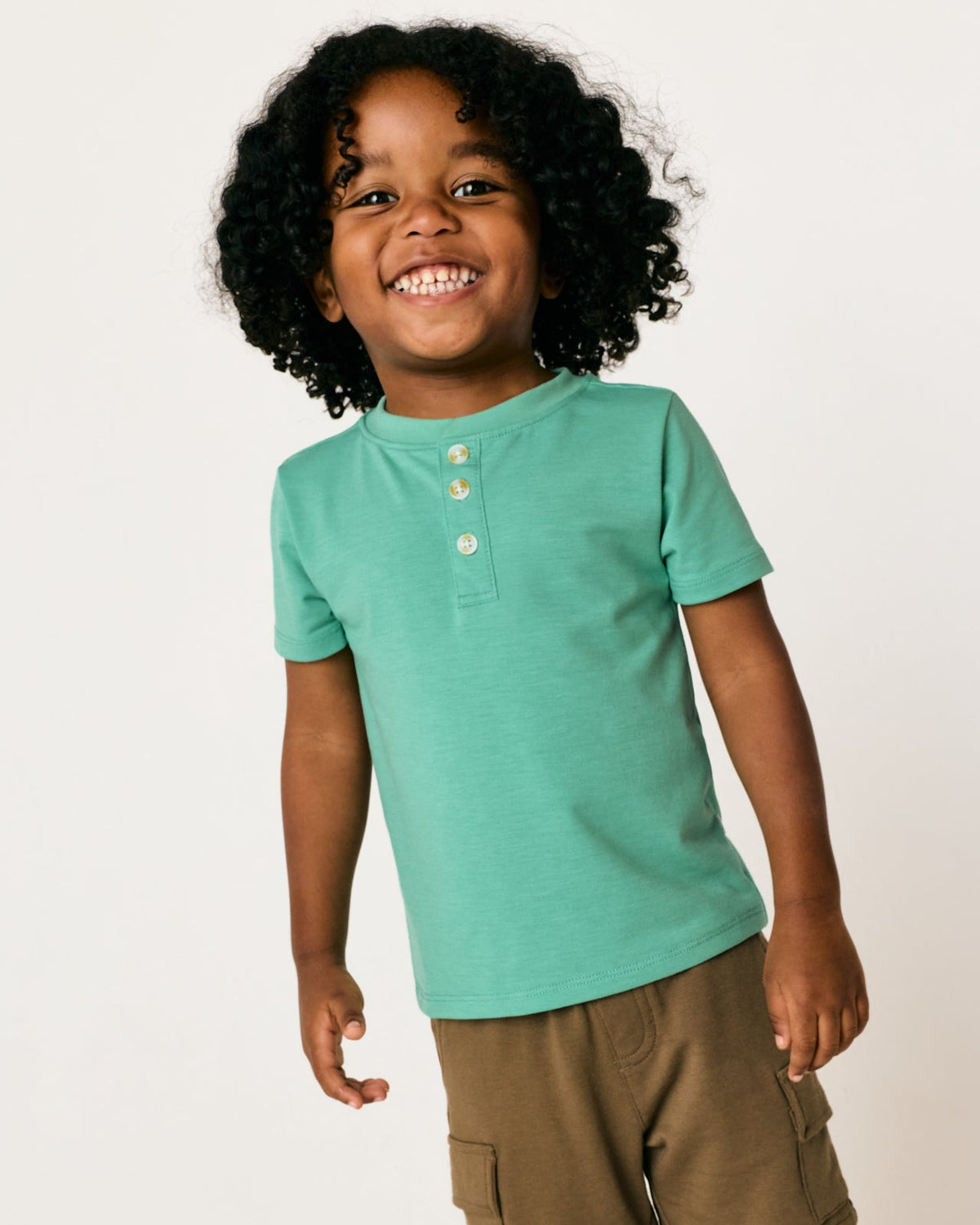 Cool Jade Henley Tee — Tops