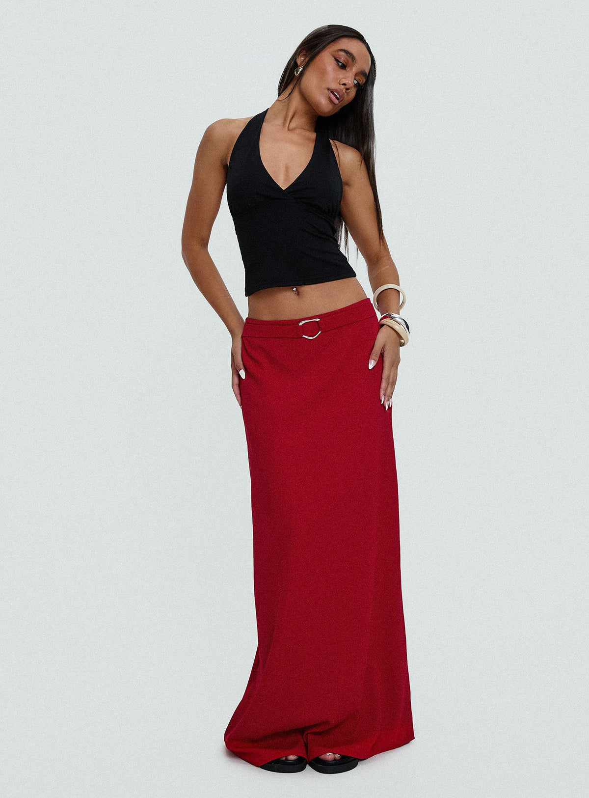 Women's Devoted Maxi Skirt Red